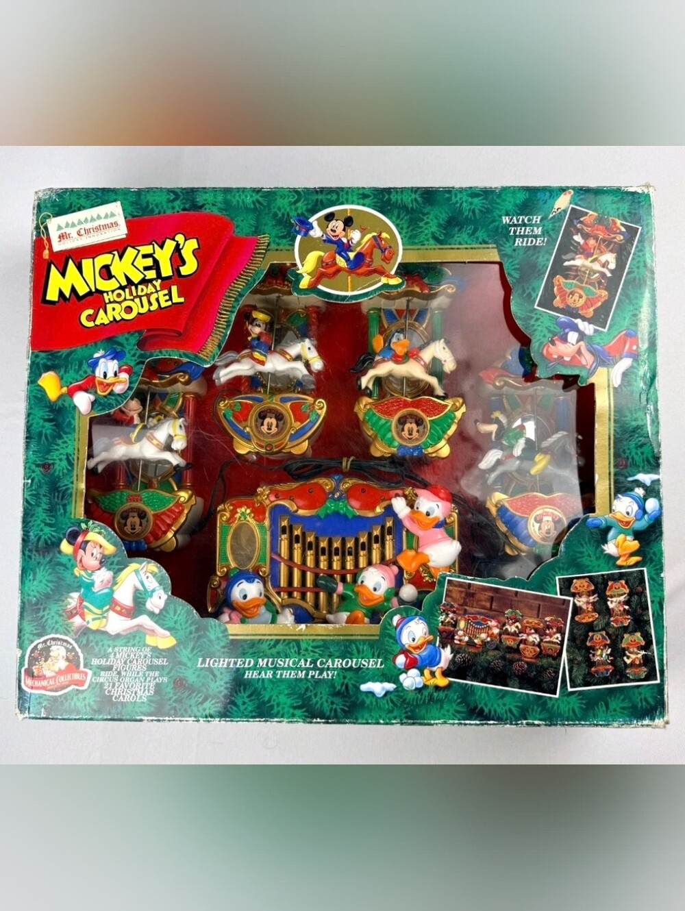 VTG. Mr Christmas Micky's Holiday Carousel with 21 Songs